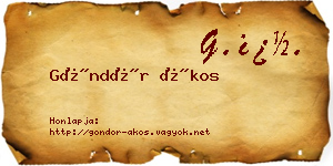 Göndör Ákos névjegykártya
