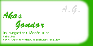 akos gondor business card